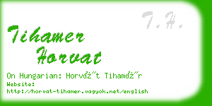 tihamer horvat business card